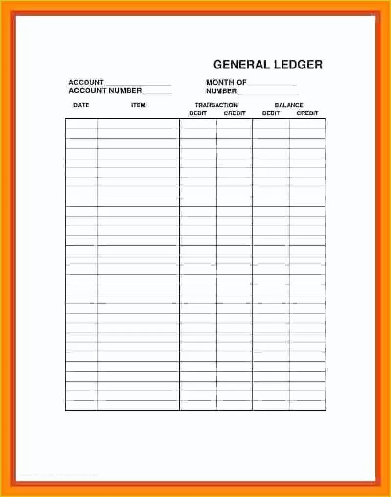 Free Ledger Template Of 8 Printable Ledger Paper Free