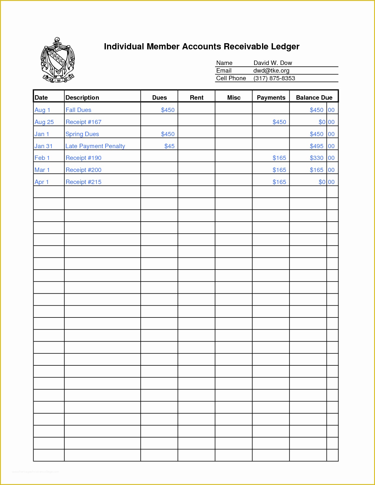 Free Ledger Template Of General Ledger Template