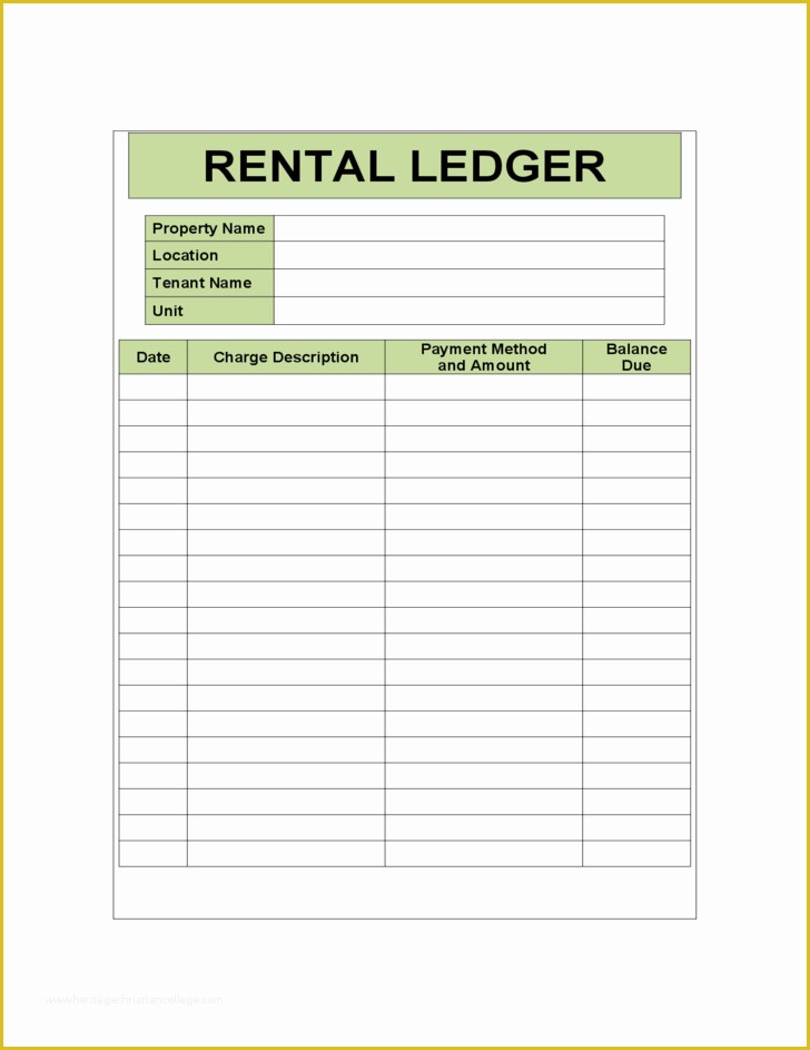 Free Ledger Template Of Rental Ledger Sample Template Great Ideas