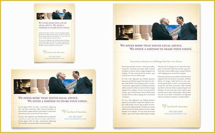 Free Legal Brochure Templates Of attorney & Legal Services Flyer & Ad Template Design