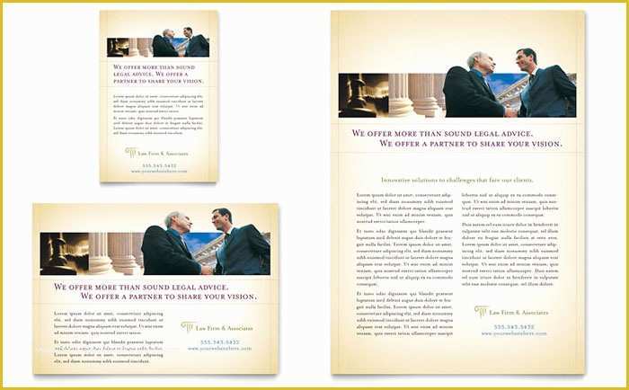 Free Legal Brochure Templates Of attorney &amp; Legal Services Flyer &amp; Ad Template Design