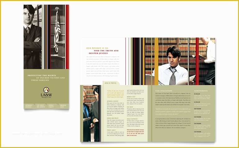 Free Legal Brochure Templates Of Lawyer & Law Firm Tri Fold Brochure Template Word