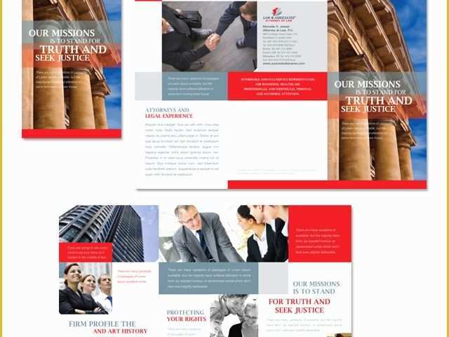 Free Legal Brochure Templates Of Legal &amp; Government Services Tri Fold Brochure Template