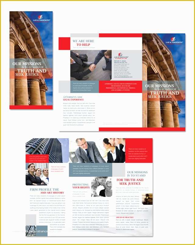 Free Legal Brochure Templates Of Legal & Government Services Tri Fold Brochure Template