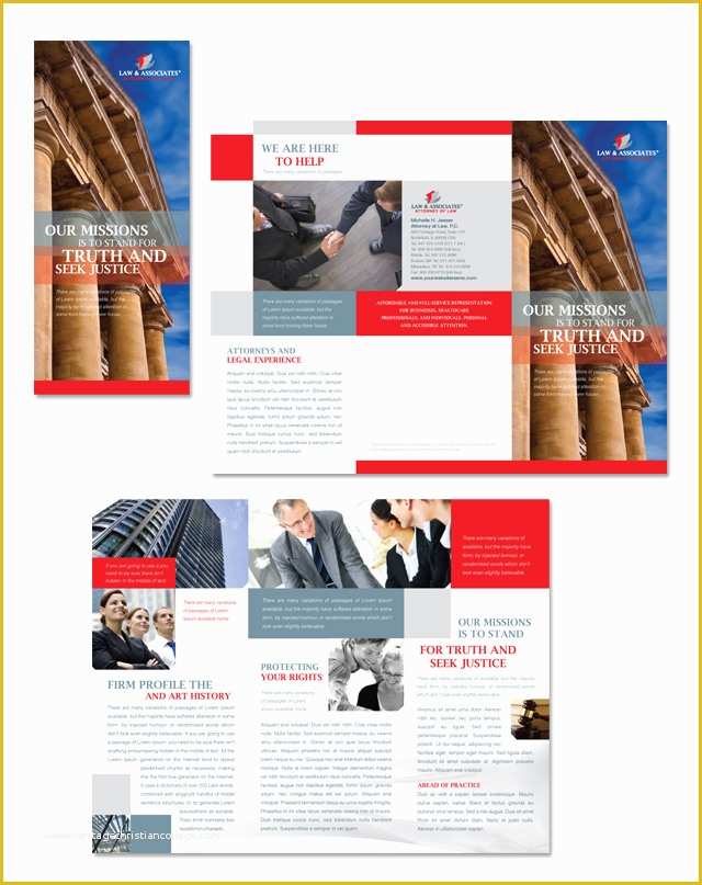 Free Legal Brochure Templates Of Legal &amp; Government Services Tri Fold Brochure Template