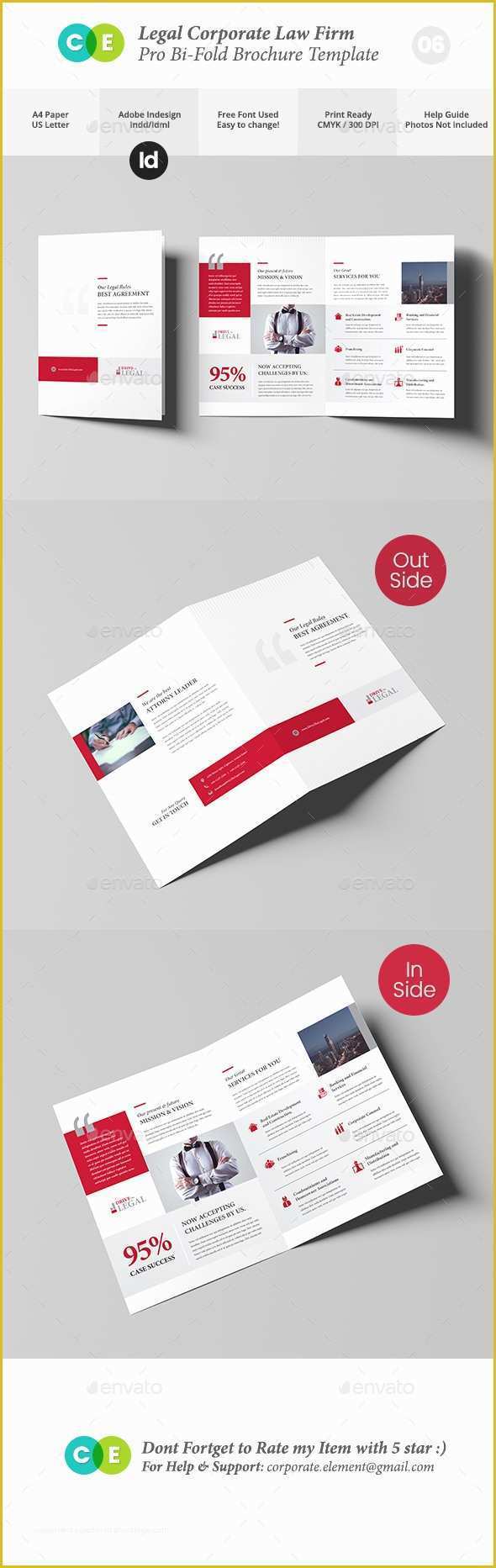 Free Legal Brochure Templates Of Legal Corporate Law Firm Business Bi Fold Brochure V06 by