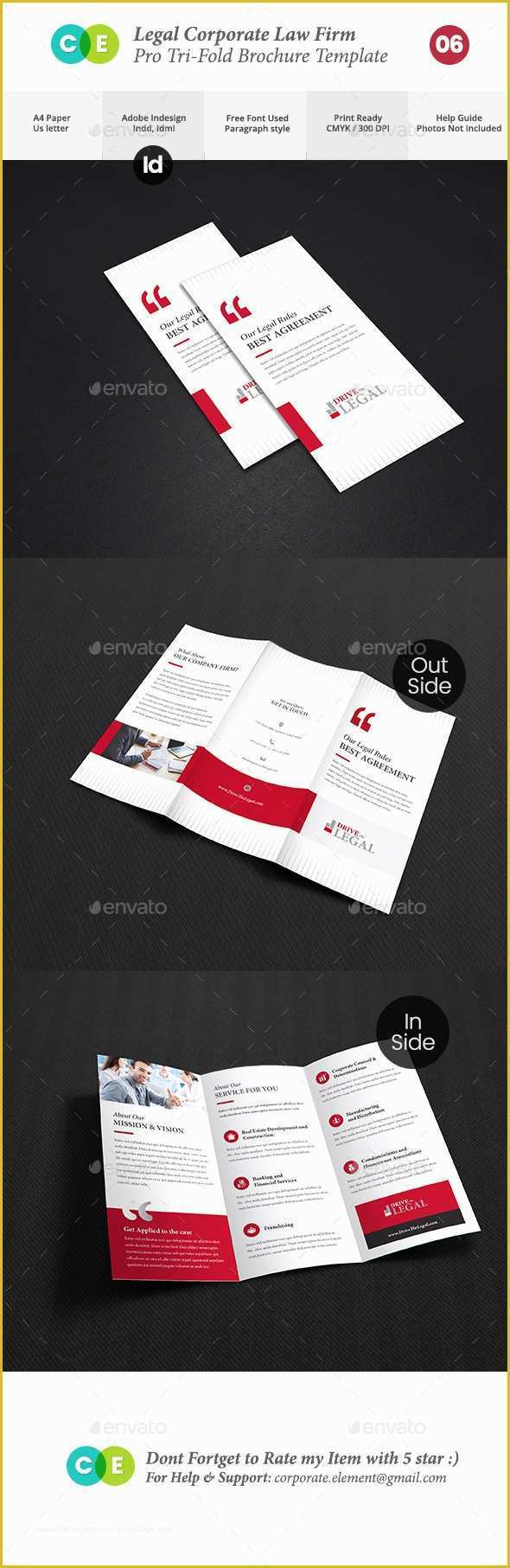 Free Legal Brochure Templates Of Legal Corporate Law Firm Business Tri Fold Brochure V06 by