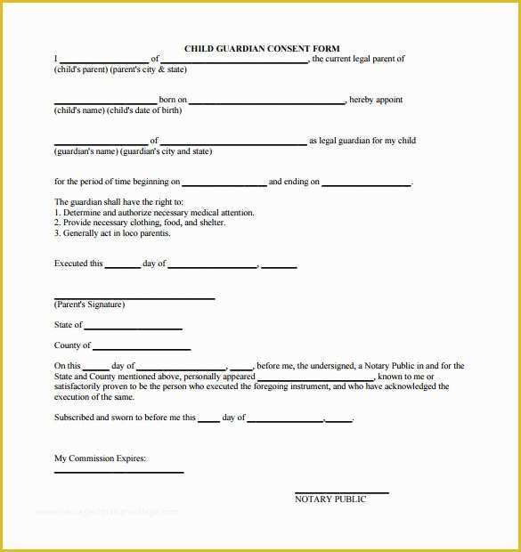 Free Legal Documents Templates Of 8 Legal Guardianship form Templates to Download for Free