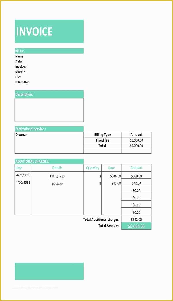 Free Legal Invoice Template Of 43 Free Invoice Templates