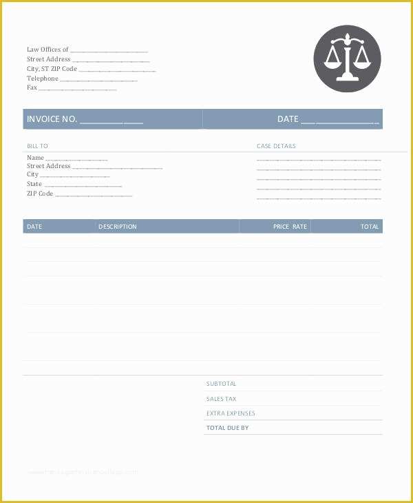 Free Legal Invoice Template Of 6 Legal Invoice Template – Free Sample Example format