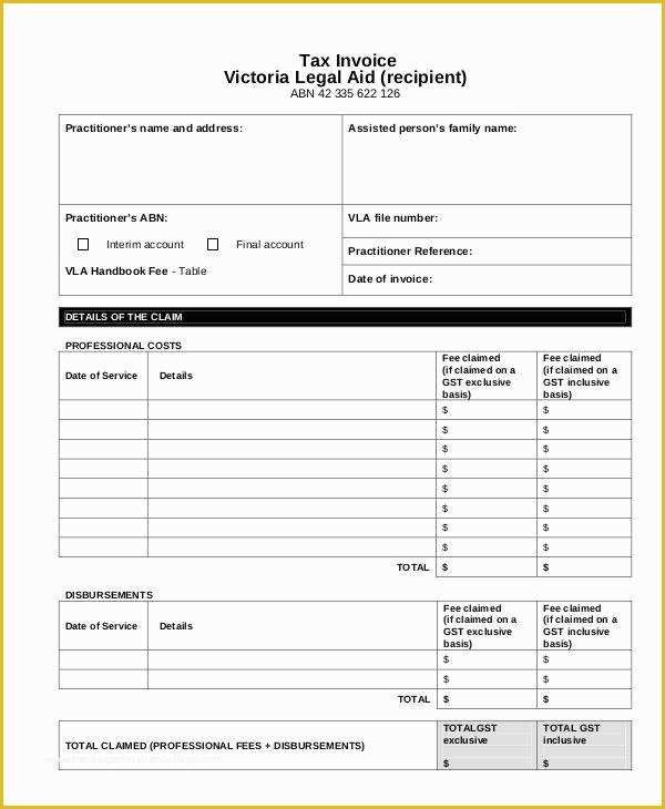Free Legal Invoice Template Of 6 Legal Invoice Template – Free Sample Example format