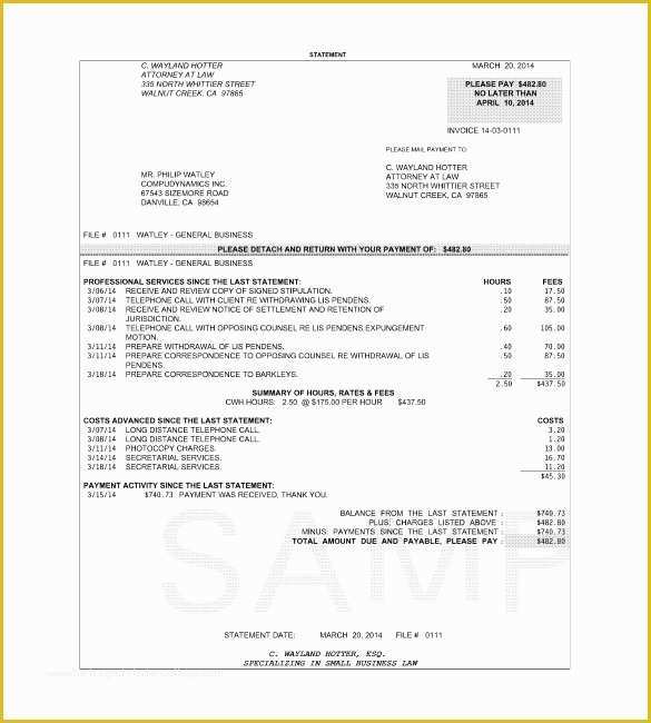 Free Legal Invoice Template Of 7 Legal Invoice Templates Doc Pdf