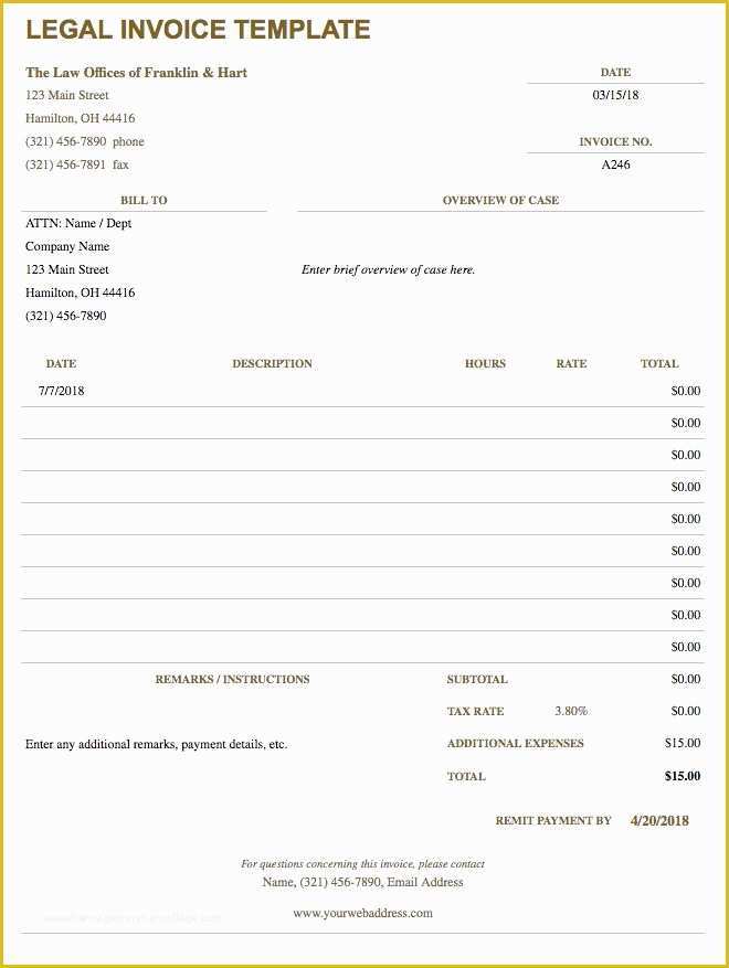 Free Legal Invoice Template Of Free Google Docs Invoice Templates