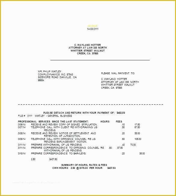 Free Legal Invoice Template Of Invoice for Legal Services Template Legal Invoice Template