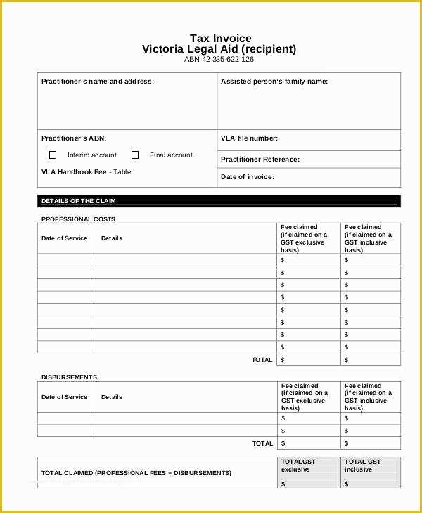 Free Legal Invoice Template Of Legal Invoice Template or 6 Legal Invoice Template – Free