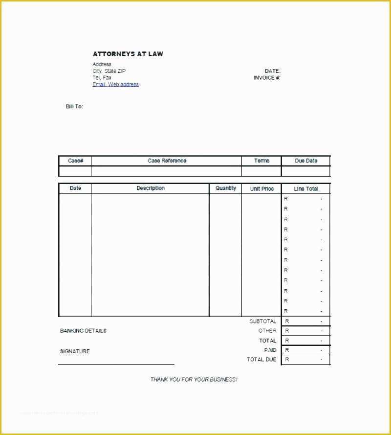 Free Legal Invoice Template Of Legal Invoice Template Word