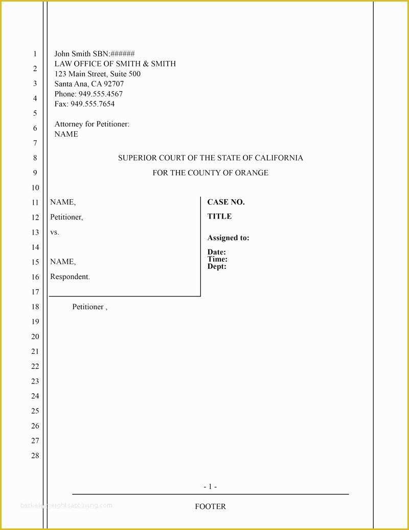 Free Legal Pleading Paper Template for Word Of 15 Good Legal Pleading Template
