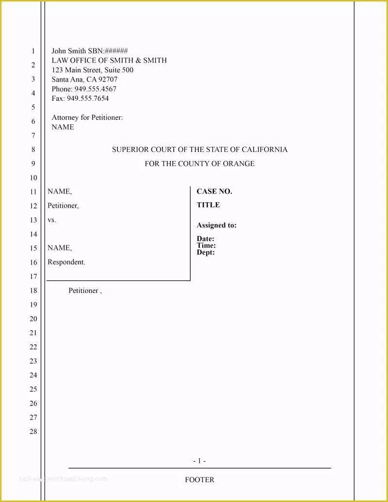 Free Legal Pleading Paper Template for Word Of 15 Good Legal Pleading Template