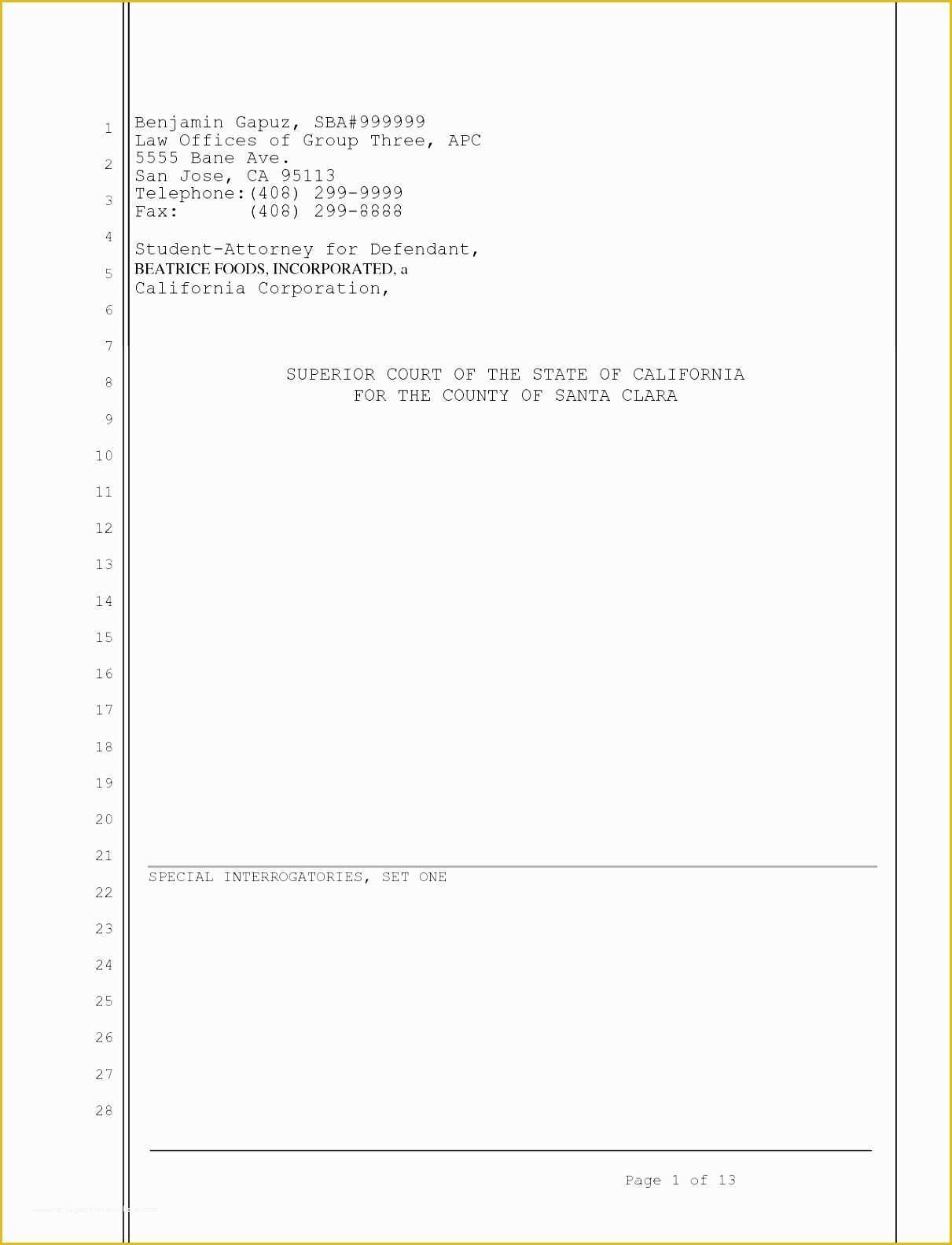 Free Legal Pleading Paper Template for Word Of 5 Pleading Paper Template Sampletemplatess