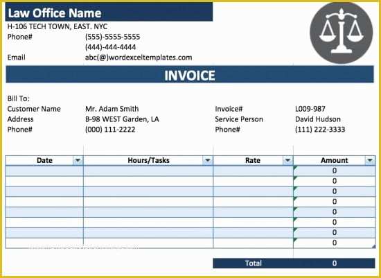 Free Legal Templates Microsoft Word Of Free Legal attorney Lawyer Invoice Template