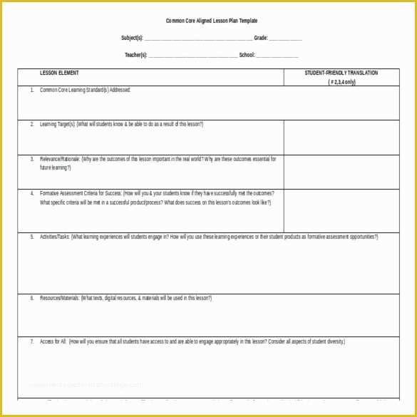 Free Lesson Plan Templates Of 11 Microsoft Word Lesson Plan Templates