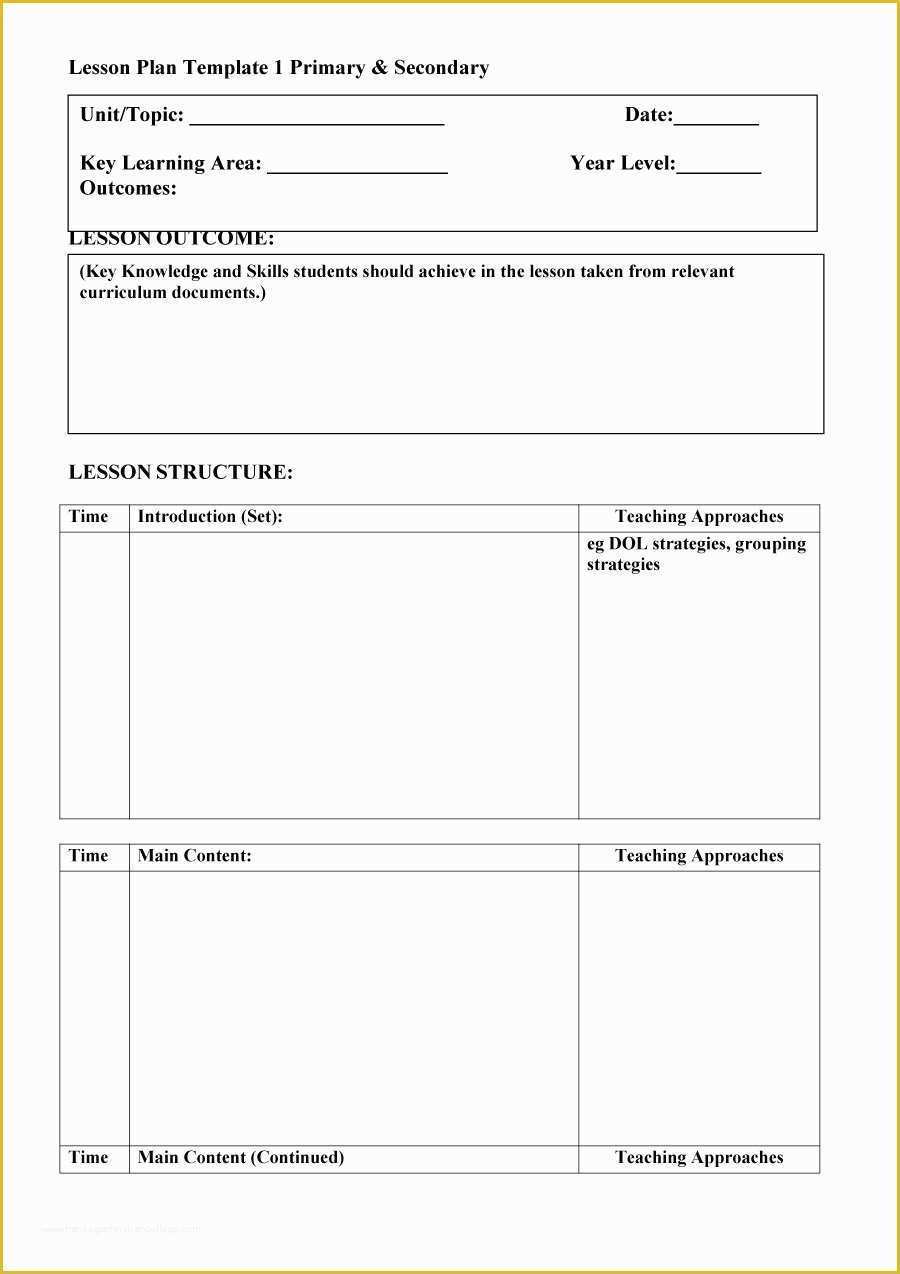 Free Lesson Plan Templates Of 44 Free Lesson Plan Templates [ Mon Core Preschool Weekly]