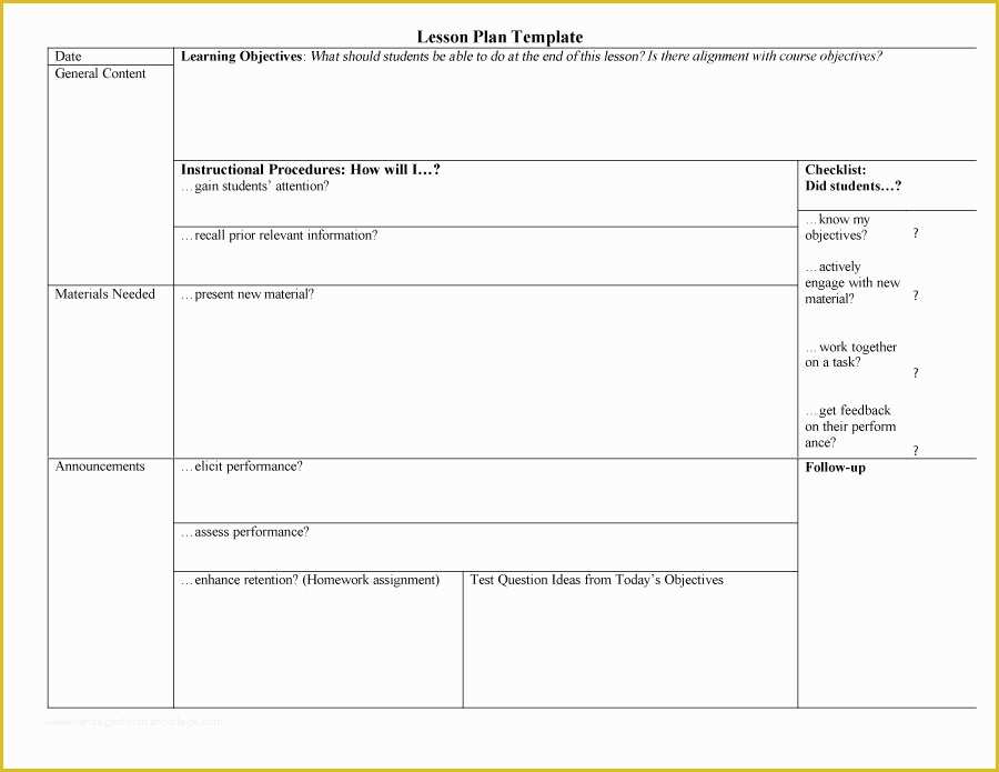 Free Lesson Plan Templates Of 44 Free Lesson Plan Templates [ Mon Core Preschool Weekly]