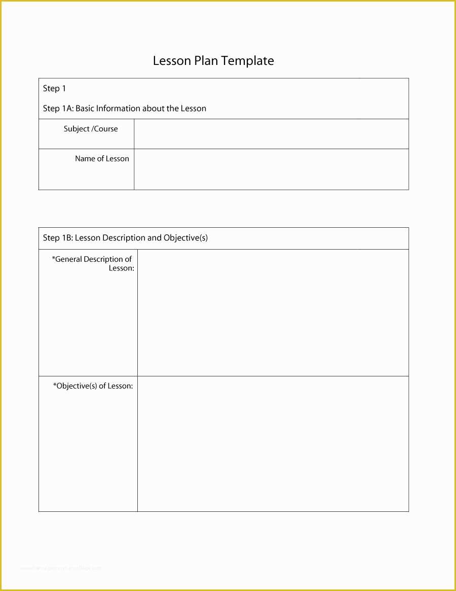 Free Lesson Plan Templates Of 44 Free Lesson Plan Templates [ Mon Core Preschool Weekly]