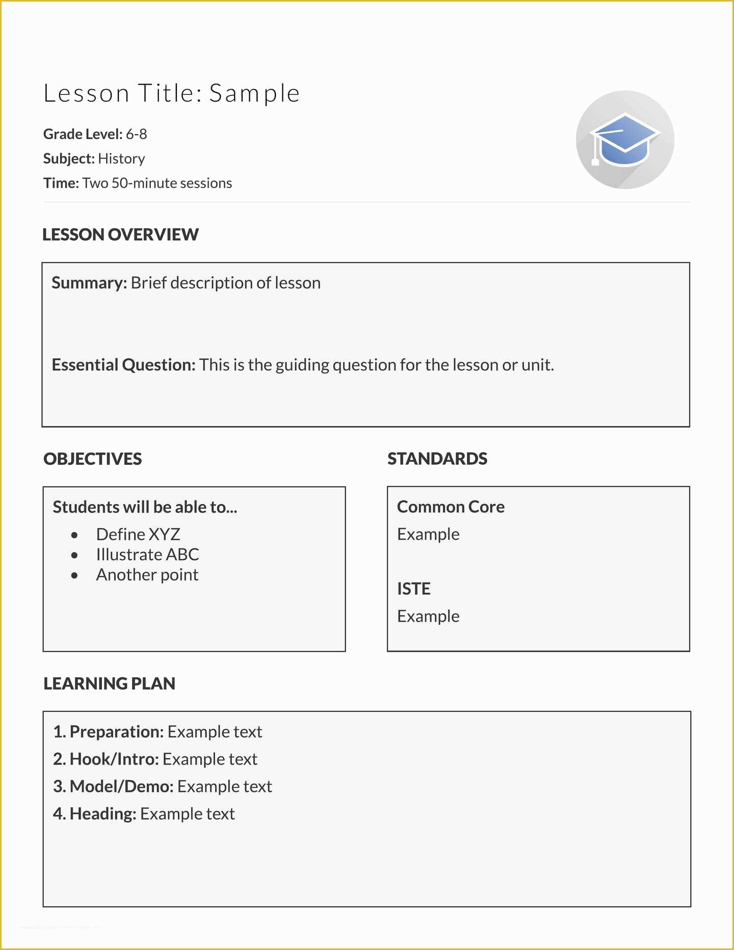 Free Lesson Plan Templates Of 5 Free Lesson Plan Templates &amp; Examples Lucidpress