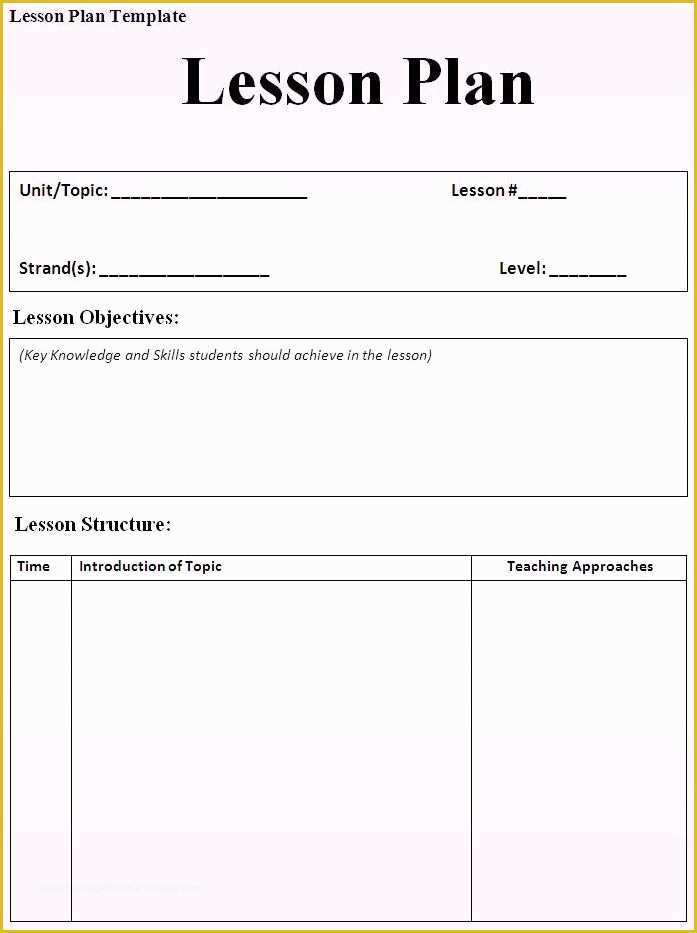 Free Lesson Plan Templates Of Emergent Curriculum Preschool Lesson Plan Template