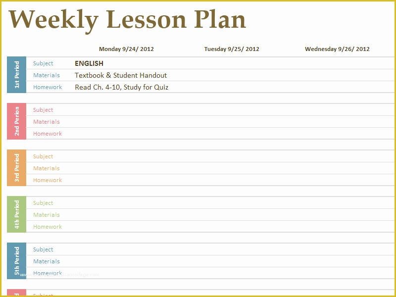 Free Lesson Plan Templates Of Printable Lesson Plan Template Free to