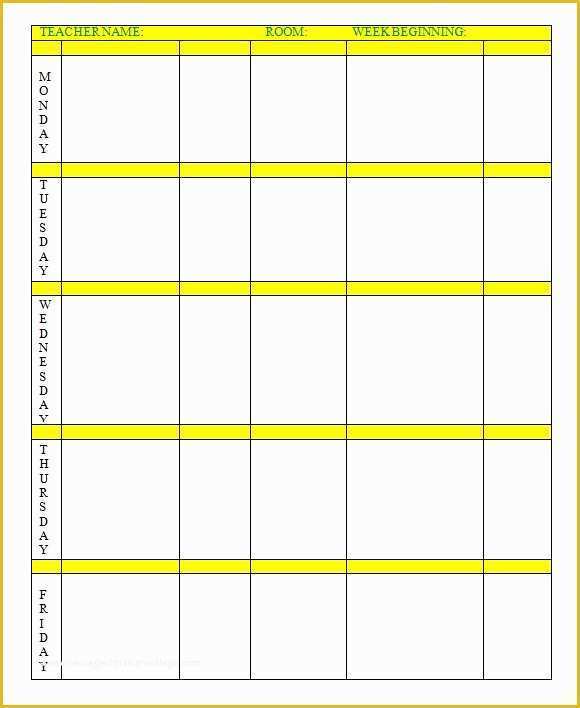 Free Lesson Plan Templates Of Weekly Lesson Plan 8 Free Download for Word Excel Pdf