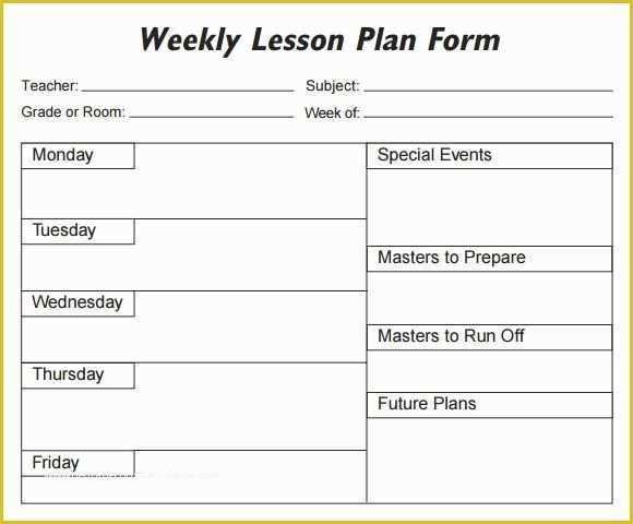 Free Lesson Plan Templates Of Weekly Lesson Plan 8 Free Download for Word Excel Pdf