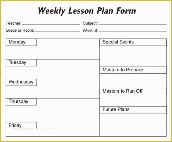 61 Free Lesson Plan Templates