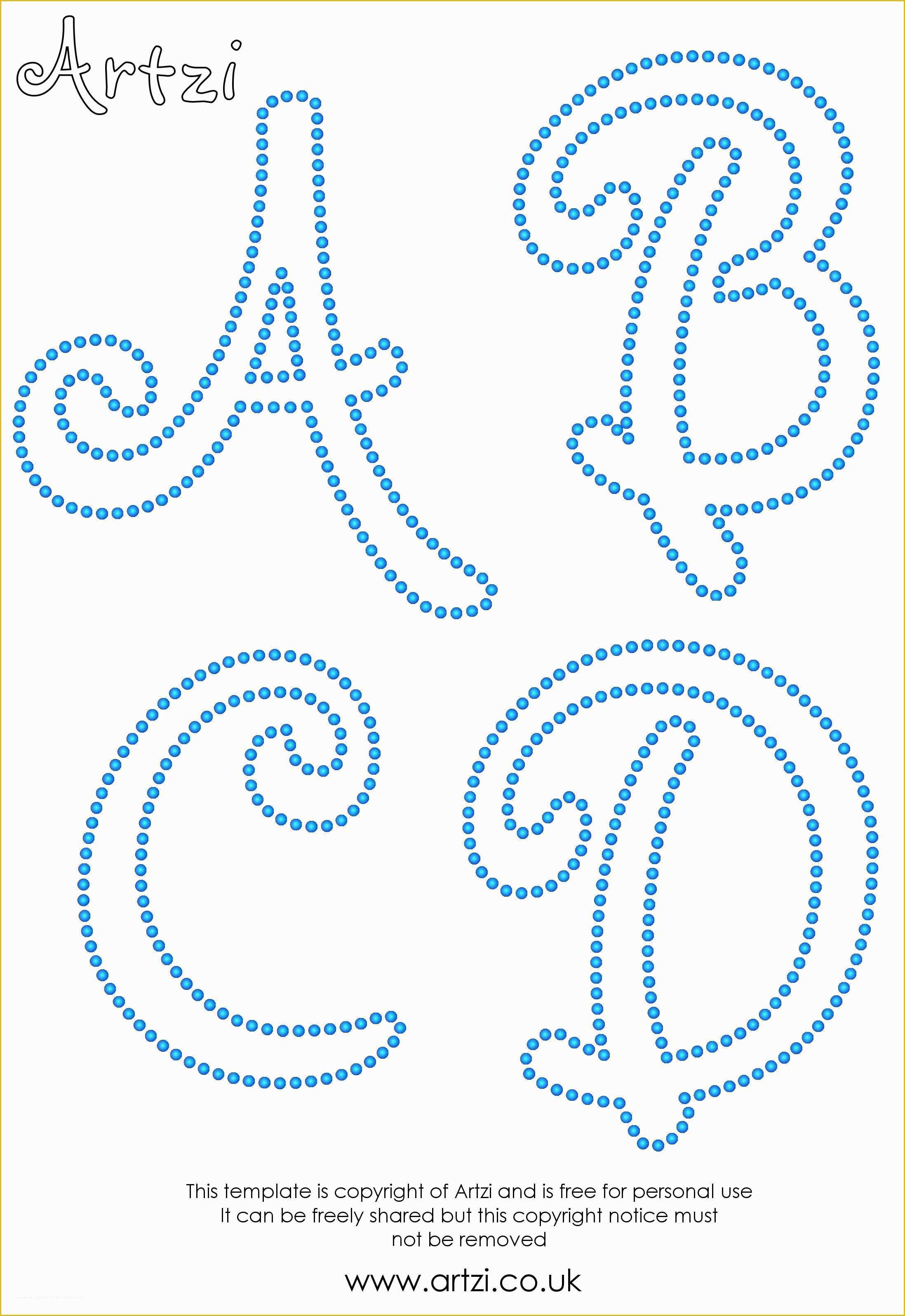 Free Letter Design Templates Of 12 Rhinestone Font Template Rhinestone Templates