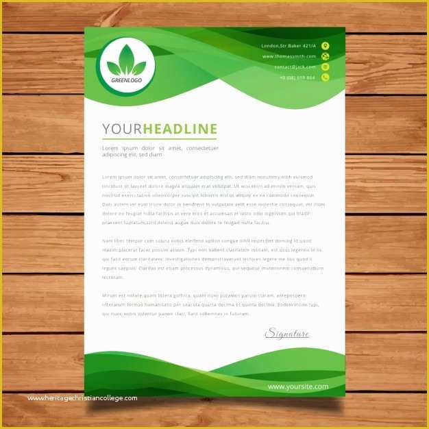 Free Letter Design Templates Of Green Wavy Letter Template Vector