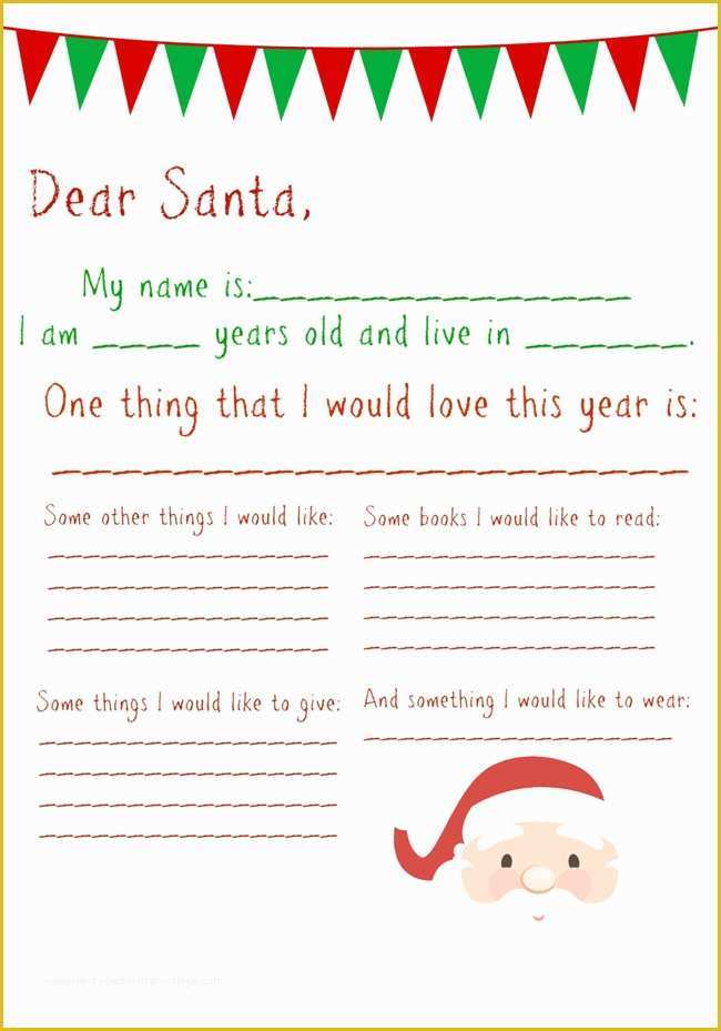Free Letter From Santa Template Word Of 20 Free Letter to Santa Templates for Kids to Write Wishes