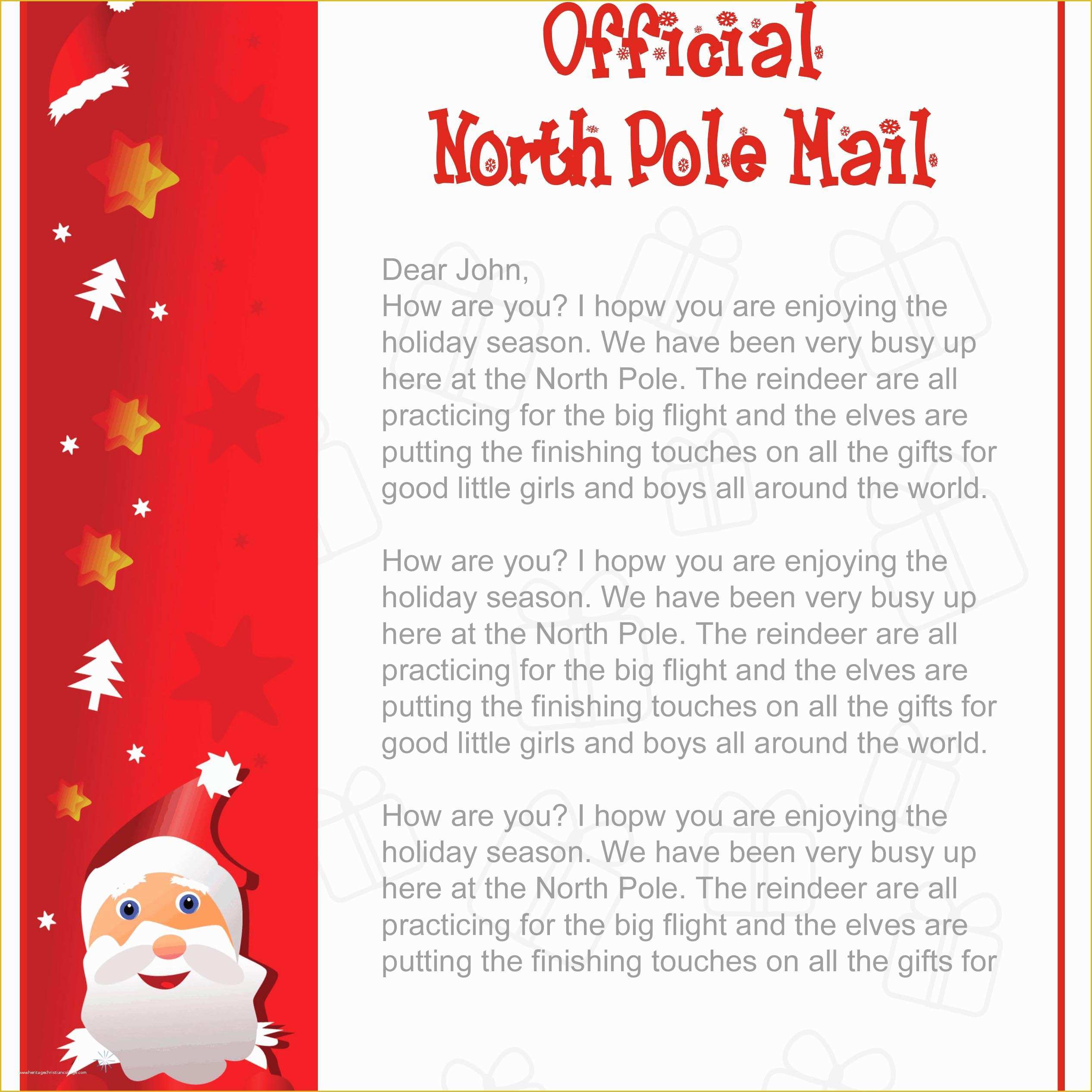 Free Letter From Santa Template Word Of 7 Best Of Free Printable Santa