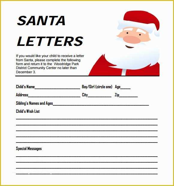 Free Letter From Santa Template Word Of Santa Letter Template 7 Download Free Documents In Pdf