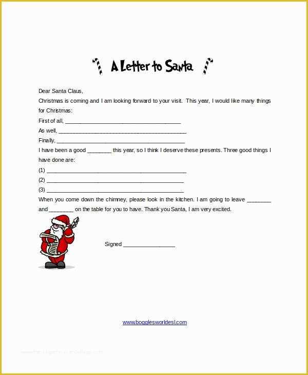 Free Letter From Santa Template Word Of Santa Letter Template 9 Free Word Pdf Psd Documents