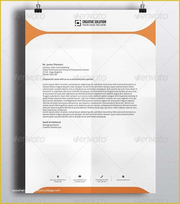 Free Letter Headed Paper Templates Download Of 42 Pany Letterhead Templates