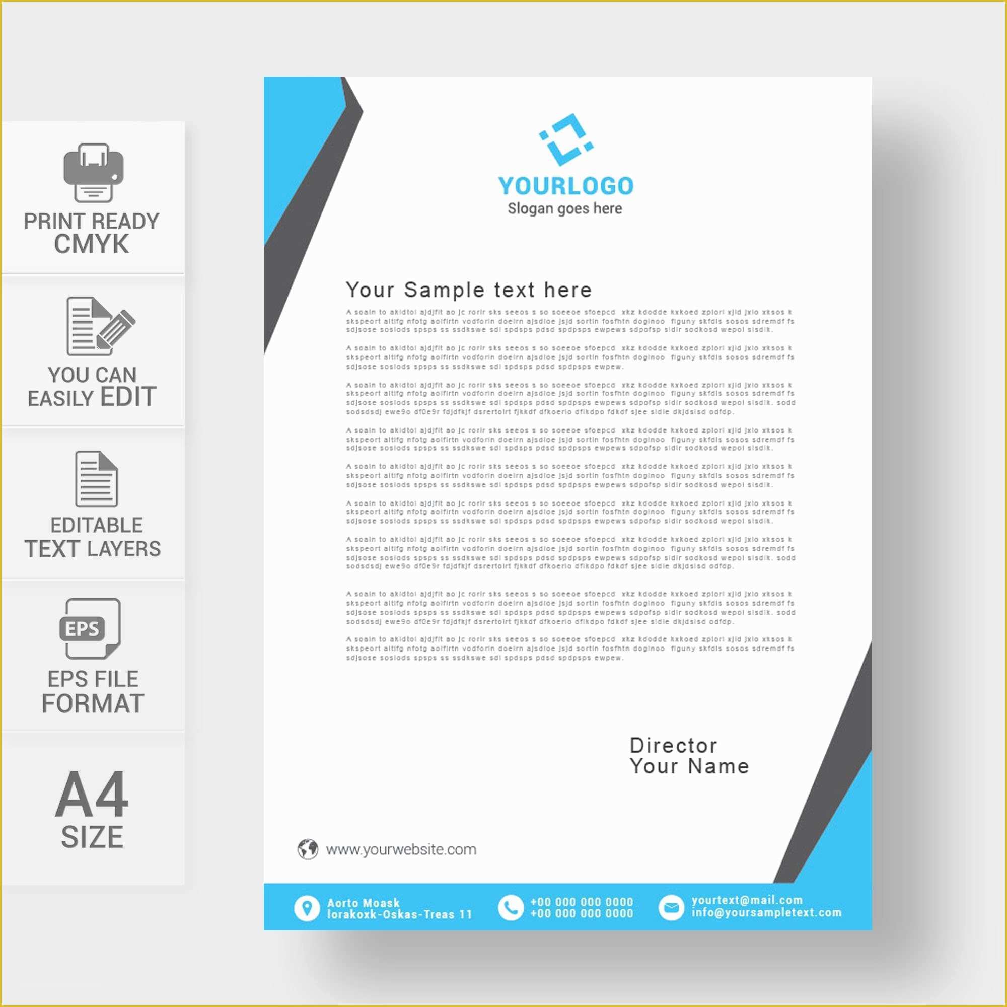 Free Letter Headed Paper Templates Download Of Letter Headed Paper Design Template Refrence Letterhead