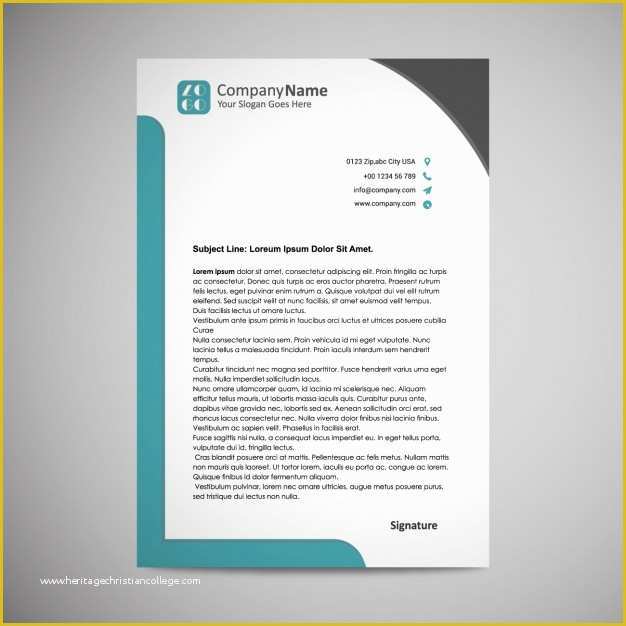 Free Letter Headed Paper Templates Download Of Letterhead Template Design Vector
