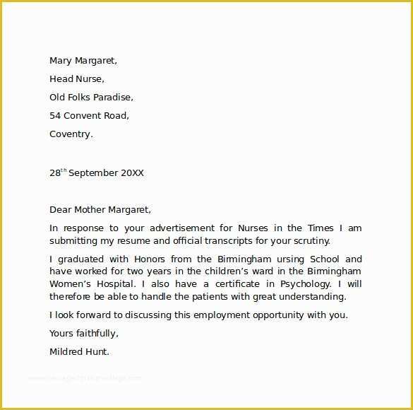 Free Letter Of Employment Template Of Employment Cover Letter Template Free Samples Examples
