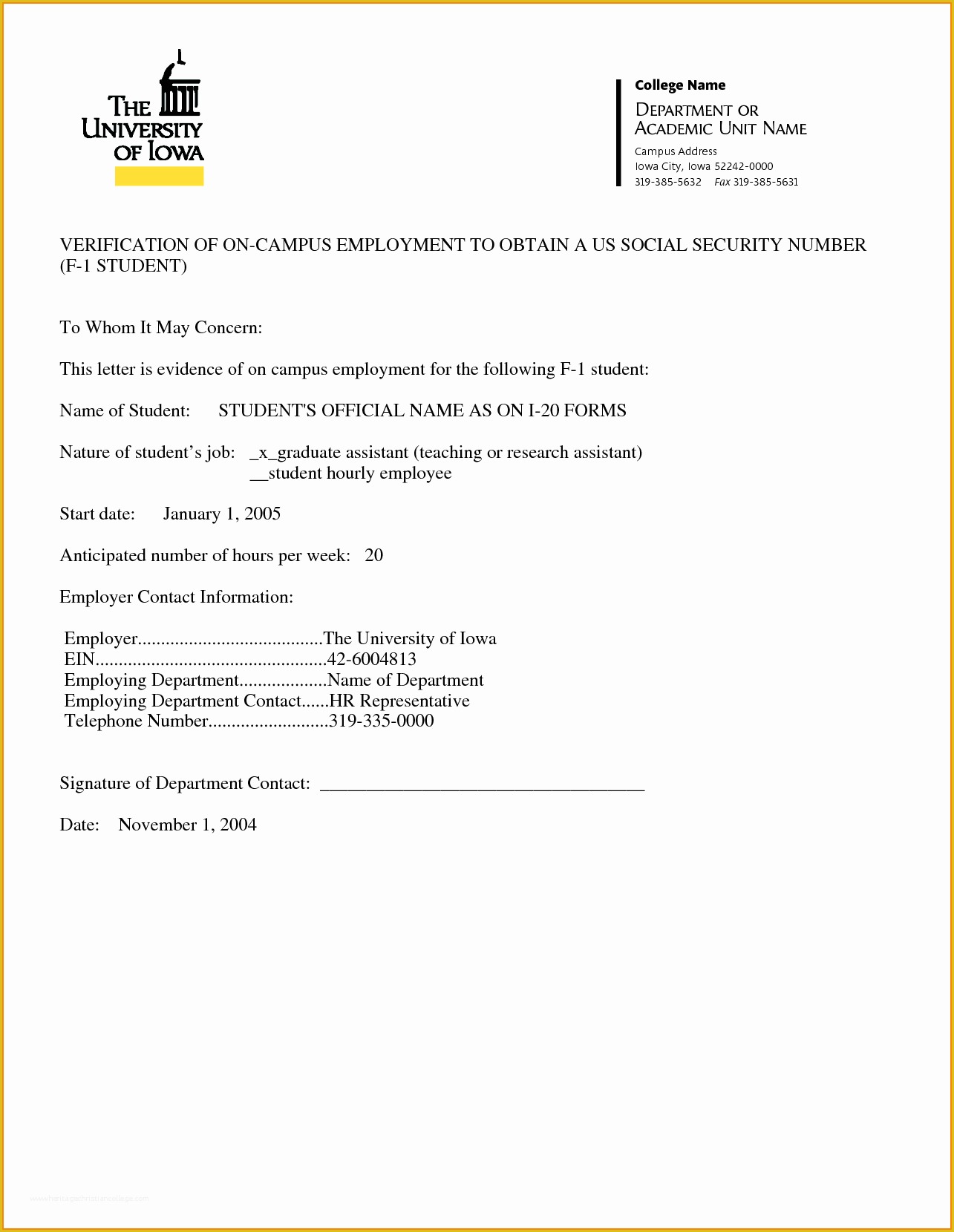 Free Letter Of Employment Template Of Employment Verification Letter Template Word