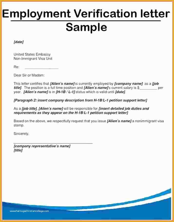 Free Letter Of Employment Template Of Employment Verification Template
