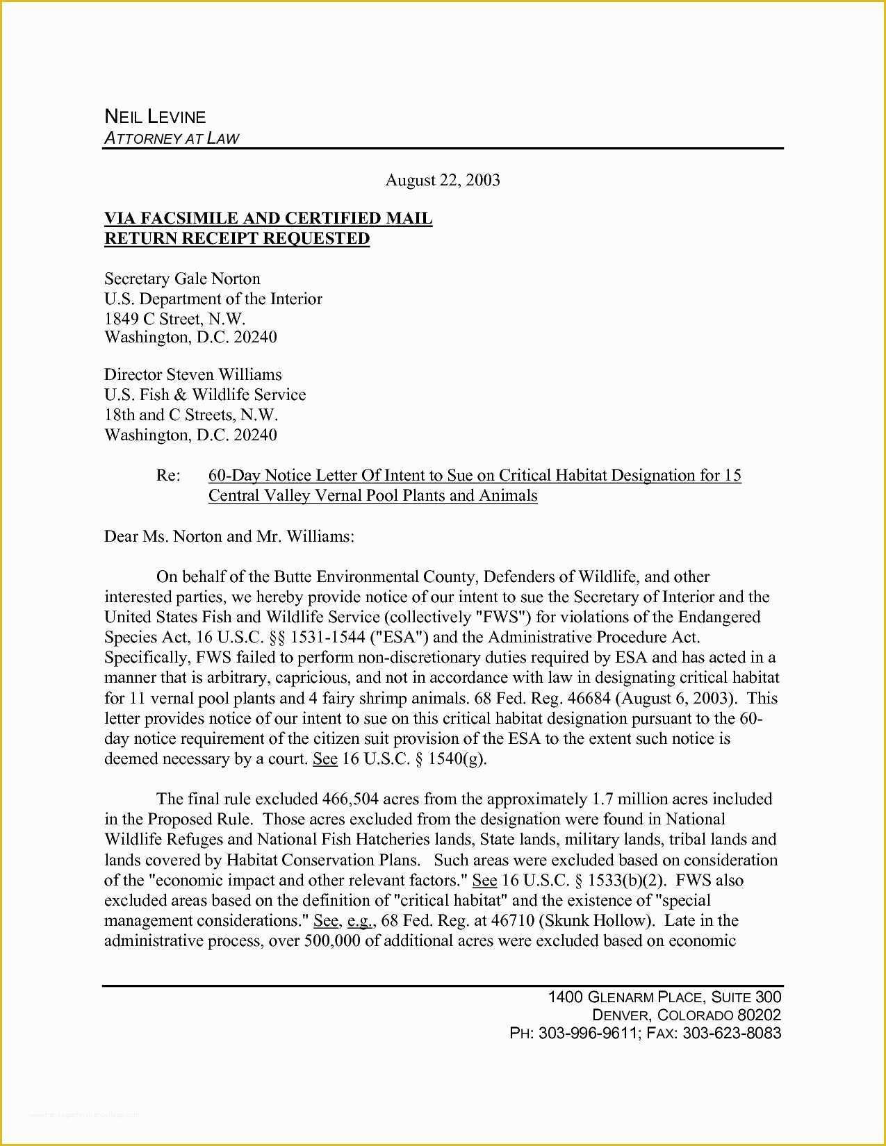 Free Letter Of Intent to Sue Template Of Letter Intent to Take Legal Action Template Examples