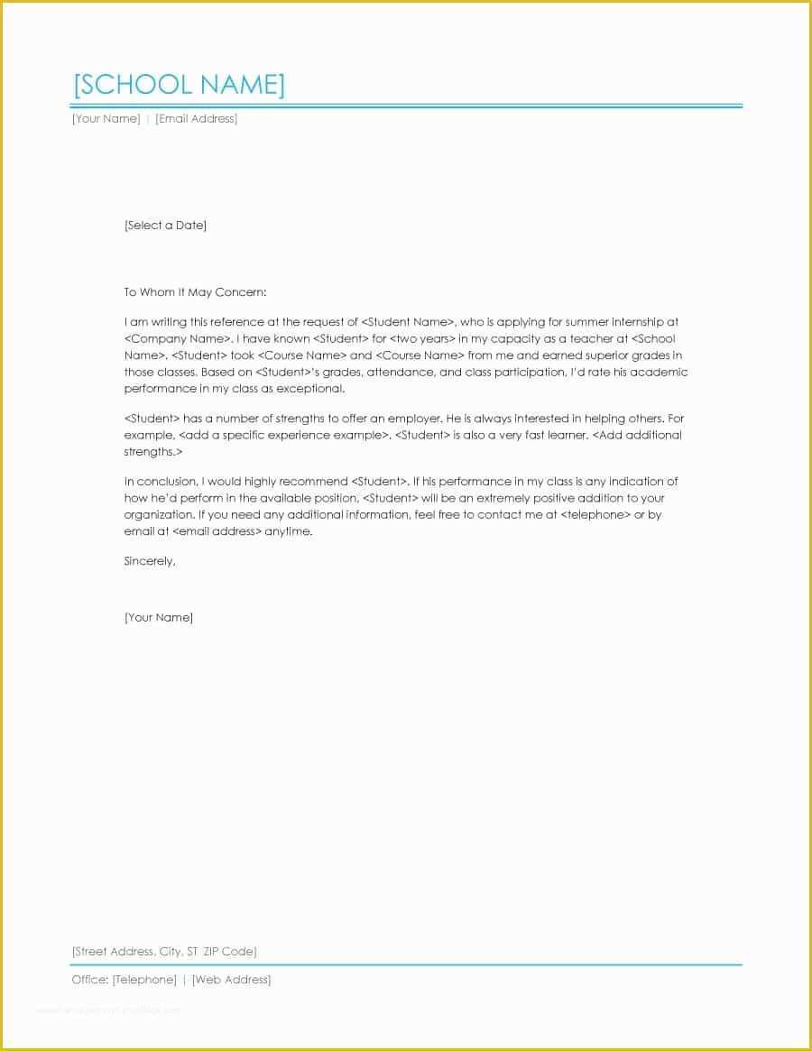 Free Letter Of Recommendation Template Of 43 Free Letter Of Re Mendation Templates & Samples