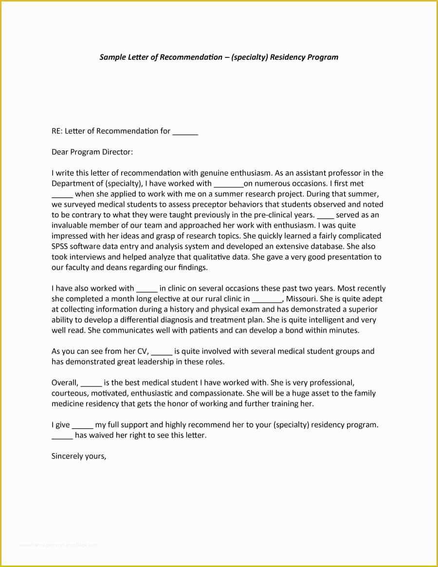 Free Letter Of Recommendation Template Of 43 Free Letter Of Re Mendation Templates & Samples