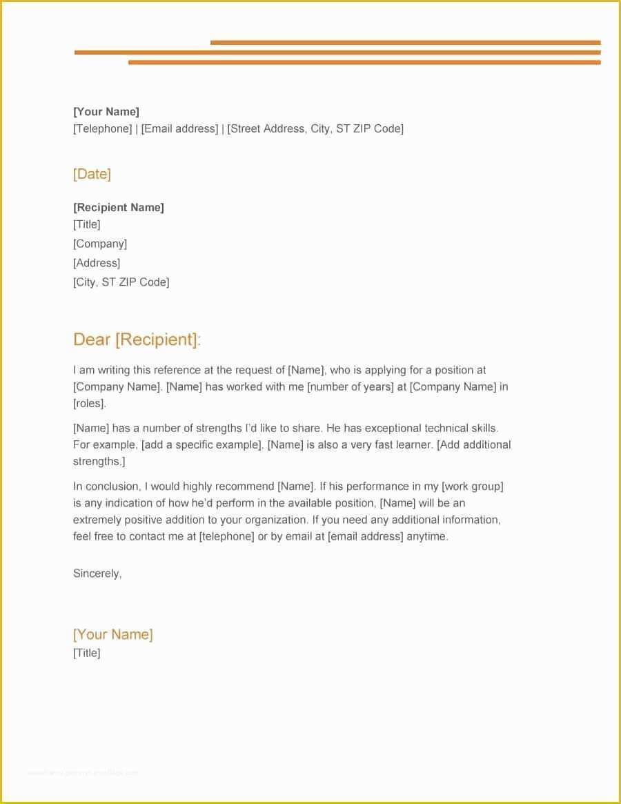 Free Letter Of Recommendation Template Of 43 Free Letter Of Re Mendation Templates &amp; Samples